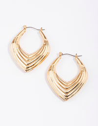 Gold Boho Etched Hoop Earrings - link has visual effect only