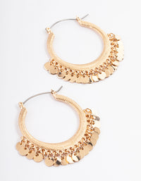 Gold Round Hoop Tiny Centre Earrings - link has visual effect only