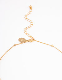 Gold Long Quartz Cross Necklace - link has visual effect only