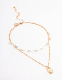 Gold Labradorite Layered Choker - link has visual effect only