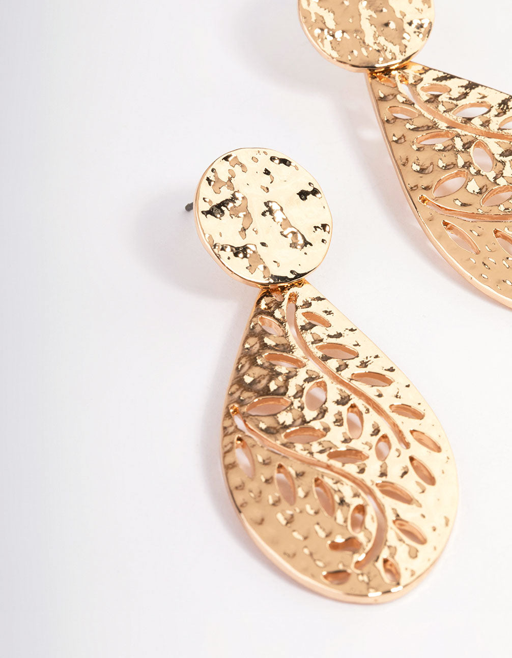 Gold Leaf Drop Earrings