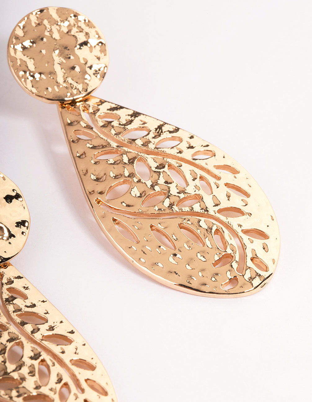 Gold Leaf Drop Earrings