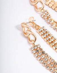 Gold Cupchain Drop Earrings - link has visual effect only