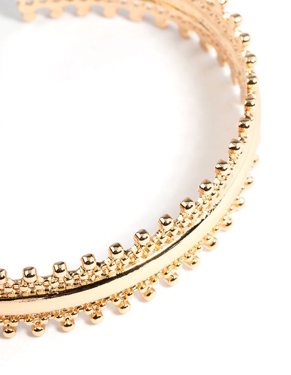 Gold Prong Cuff Bracelet