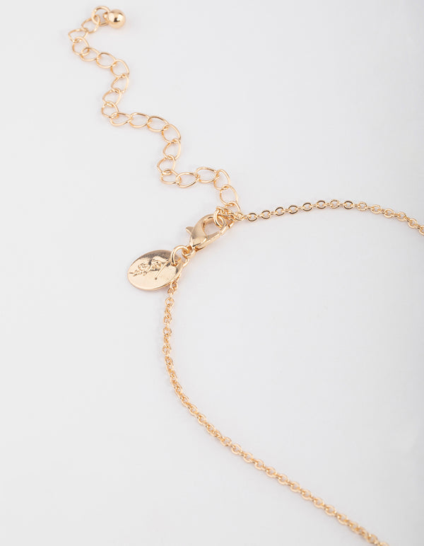 Mixed Metal Diamante Link Circle Necklace Pack