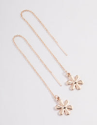 Rose Gold '90s Flower Threader Earrings - link has visual effect only