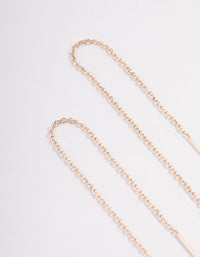 Rose Gold '90s Flower Threader Earrings - link has visual effect only