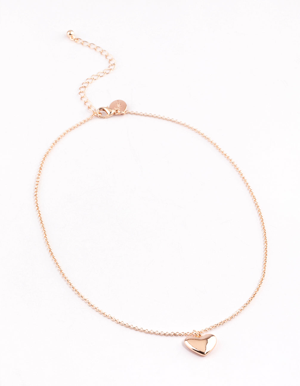 Rose Gold Bubble 3D Heart Necklace