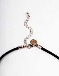 Silver Chunky Flower Cord Necklace - link has visual effect only