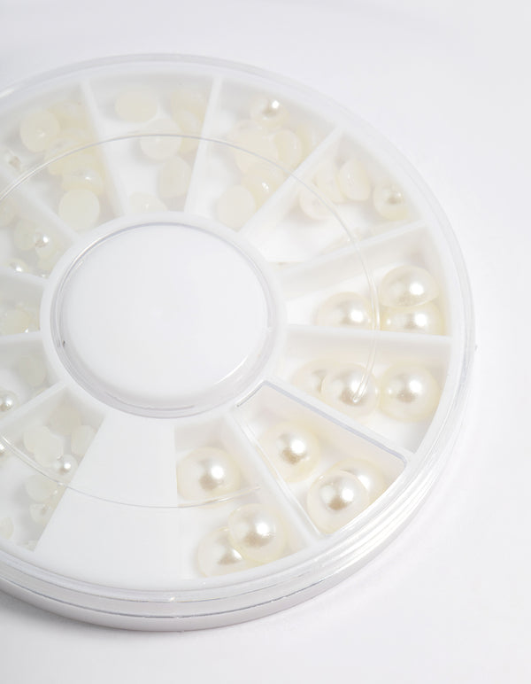 Mixed Size Pearl Gems Press On Nail Kit