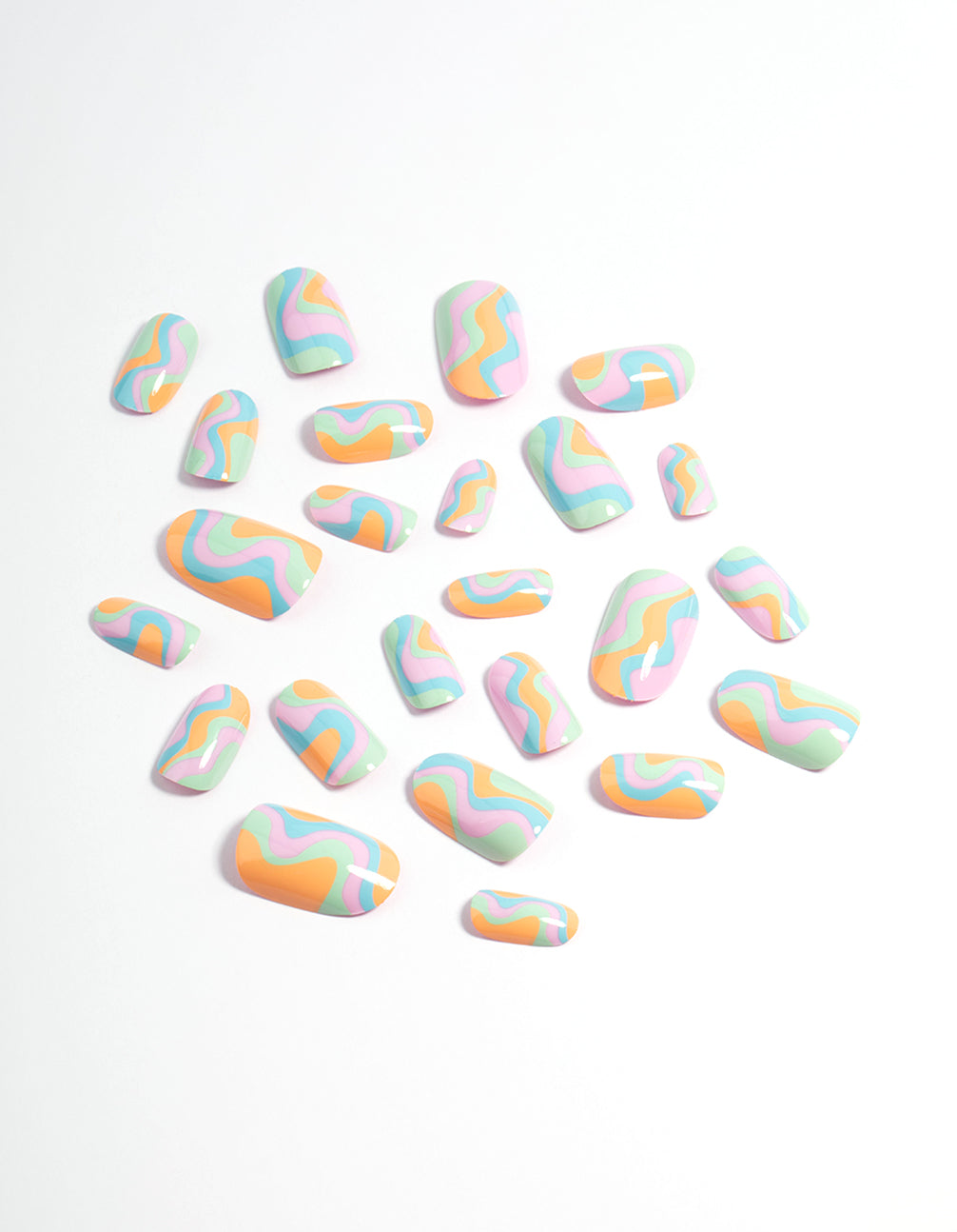 Plastic Marble Spell Press On Nails