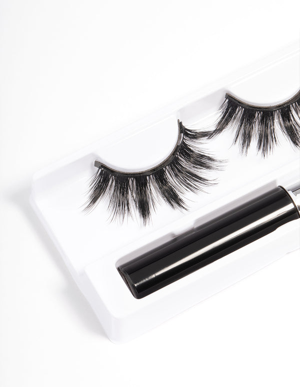 Black Long Thick Magnetic Fake Eyelashes