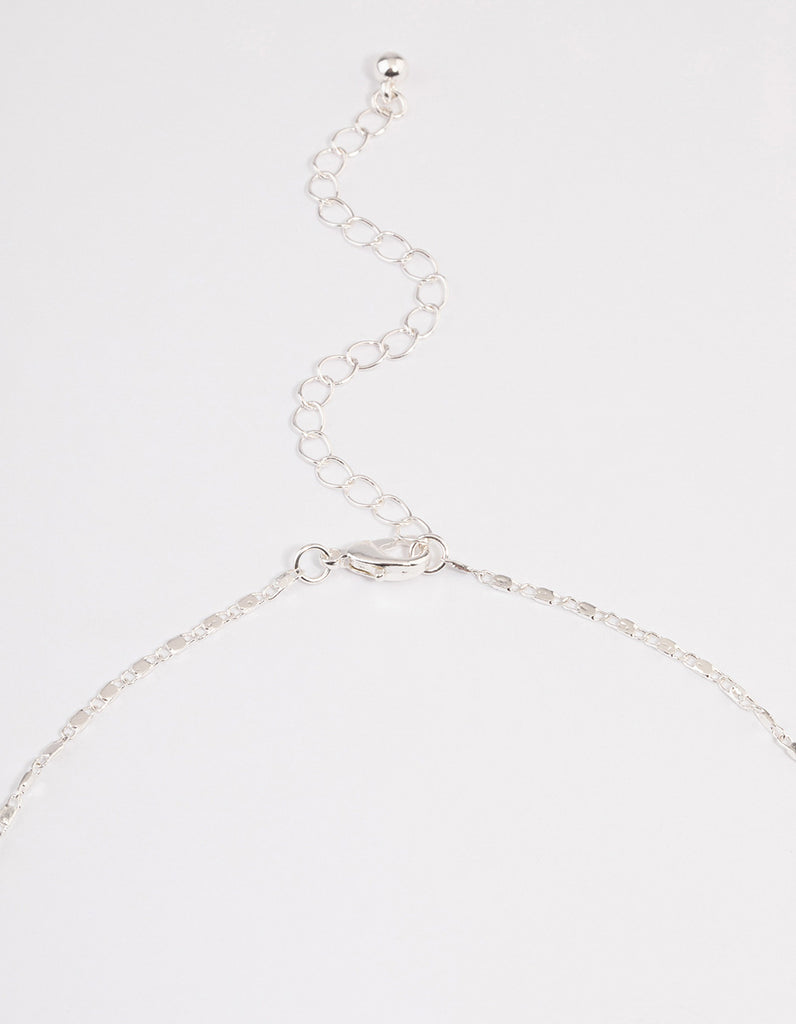 Silver Flat Chain Stick Necklace - Lovisa