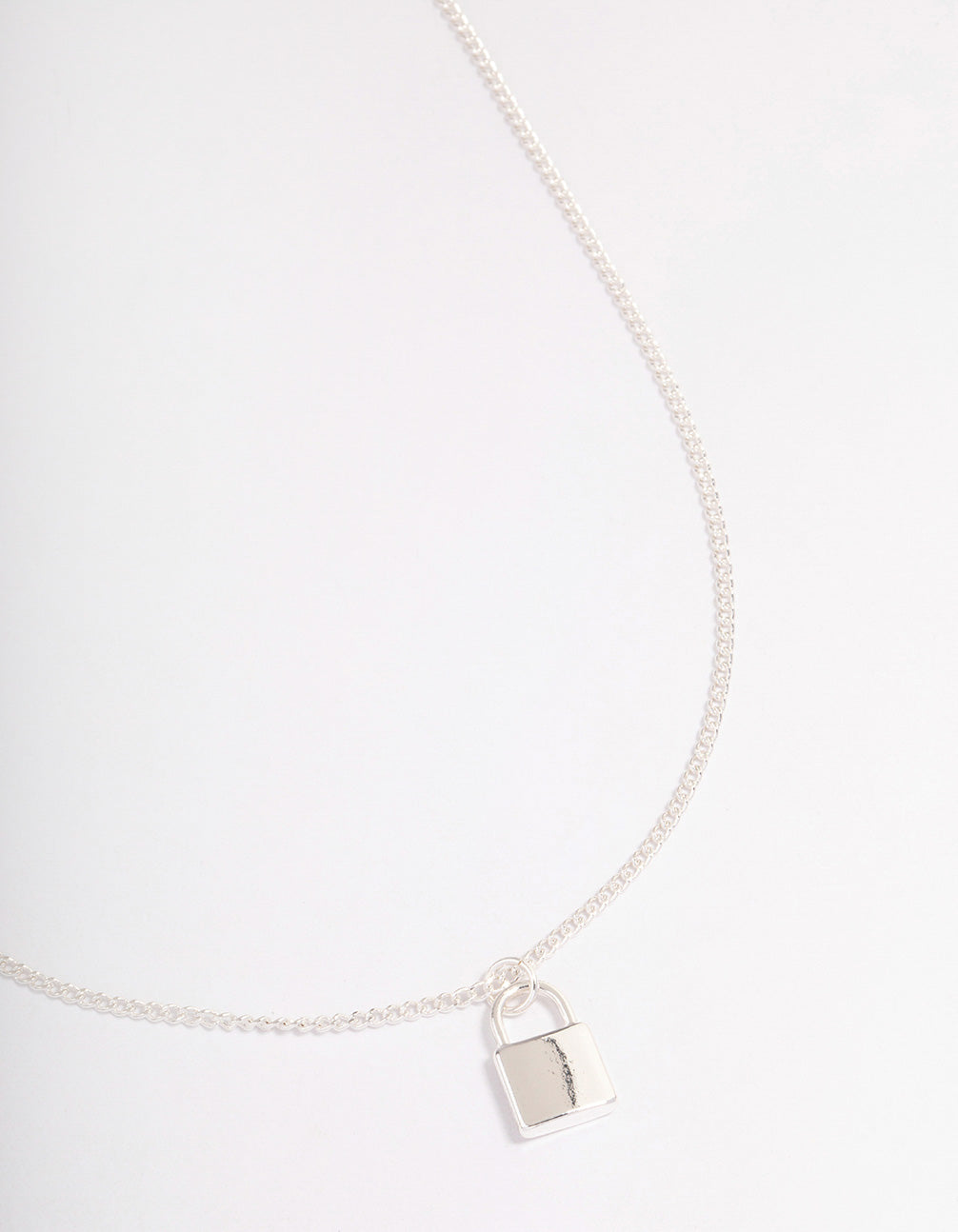 Silver Precious Lock Necklace