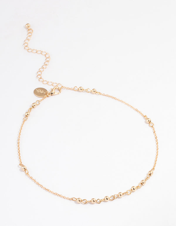 Gold Ball Chain Choker