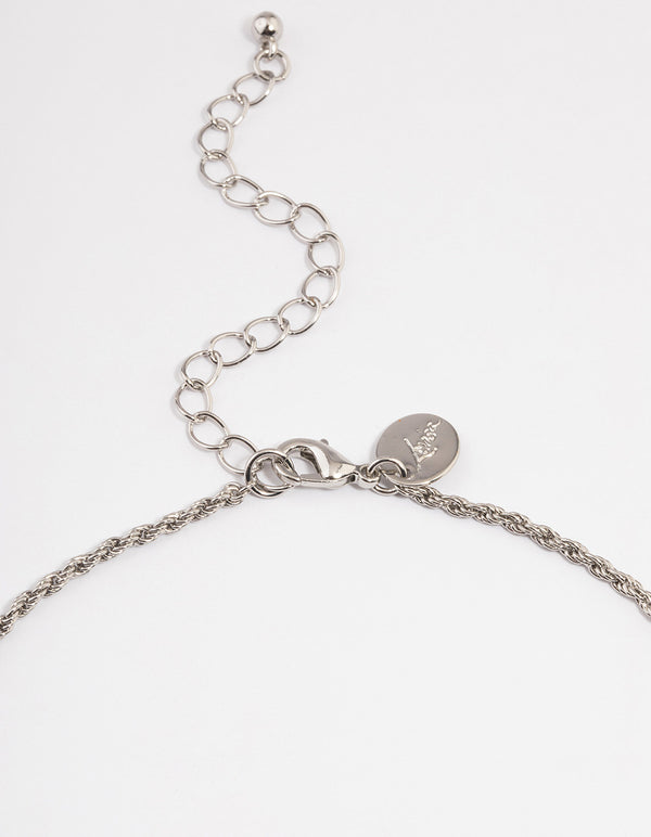 Silver Rope Chain Choker