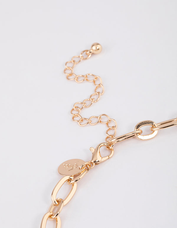 Gold Chain Link Necklace