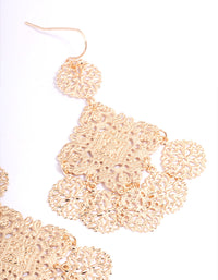 Gold Filigree Fine Drop Earrings - link has visual effect only