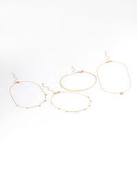 Gold Multi-Row Diamante Droplet Disc Necklace - link has visual effect only