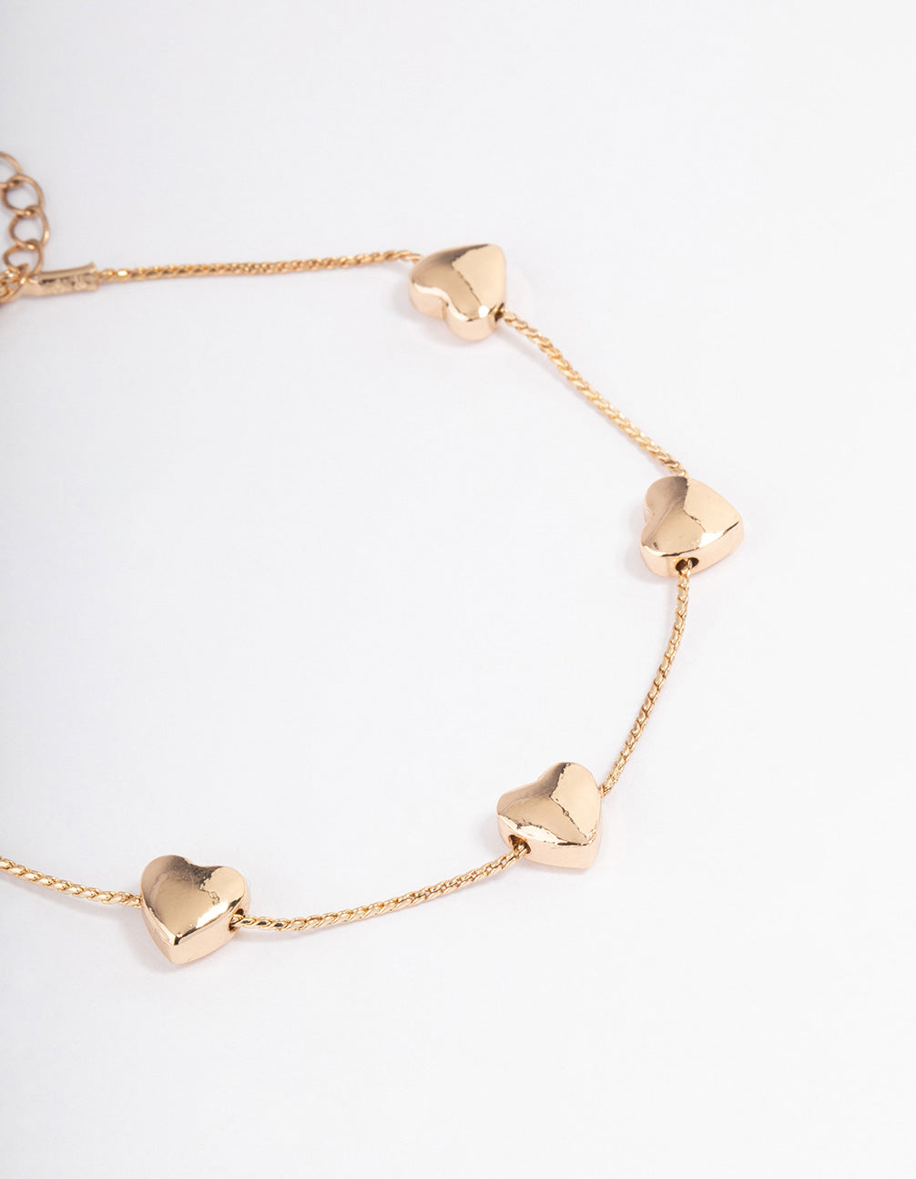 Gold Multi Dainty Heart Bracelet