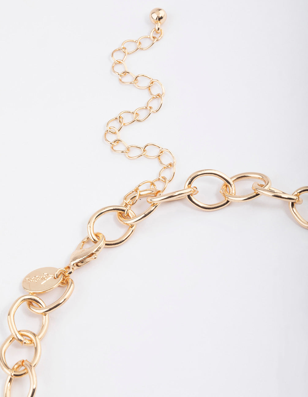 Gold Pearly Chain Necklace