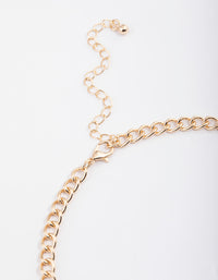 Gold Boho Diamante Stone Flower Necklace - link has visual effect only