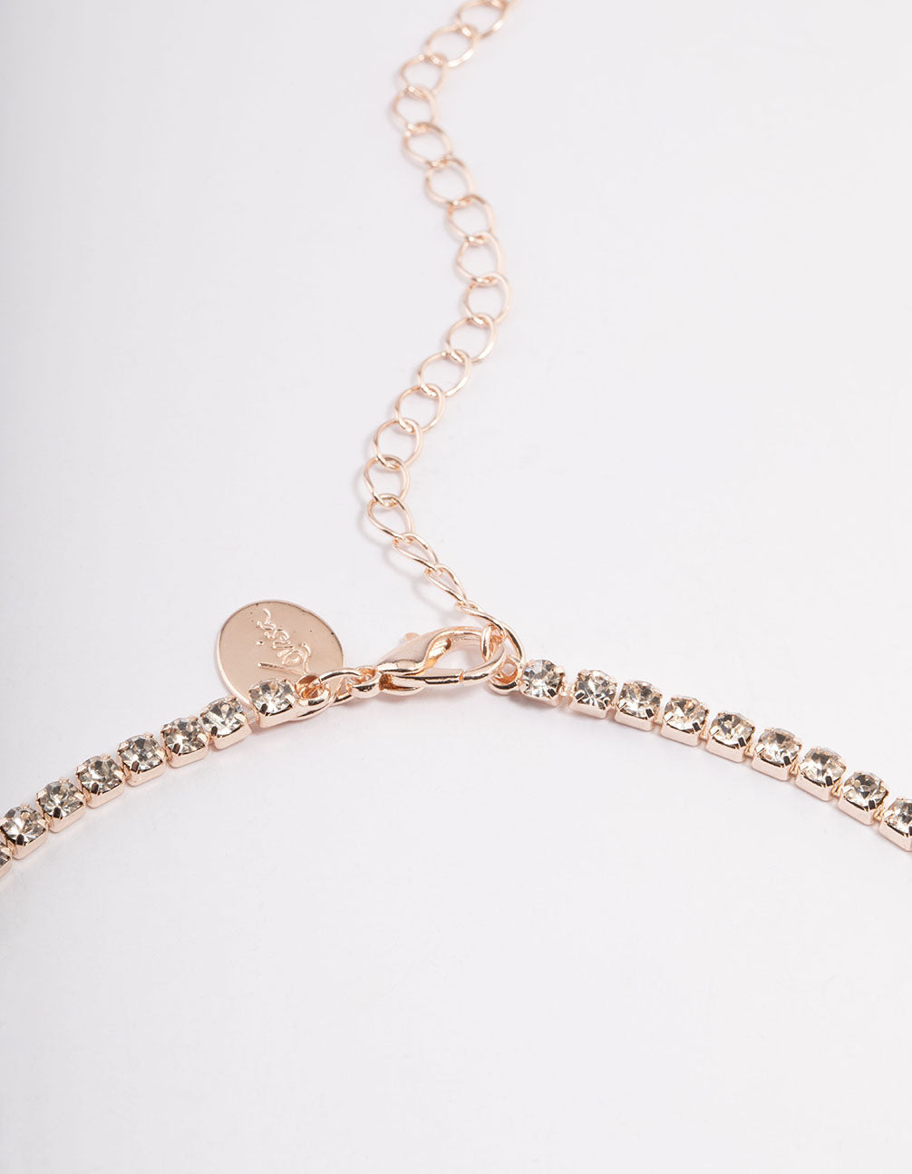 Rose Gold Teardrop Cupchain Earrings & Necklace Set