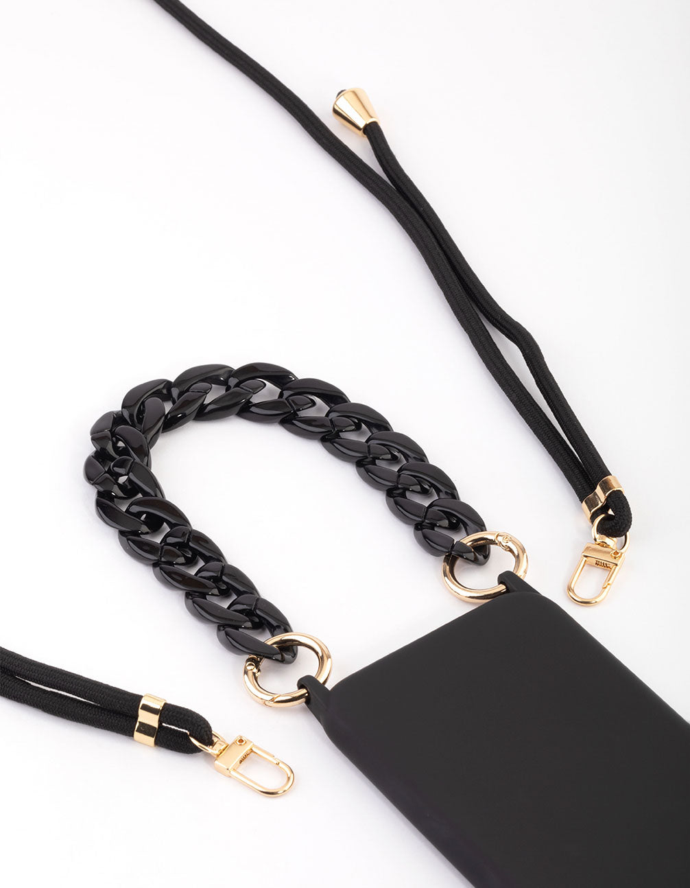 Black Crossbody & Wrist Phone Strap Pack
