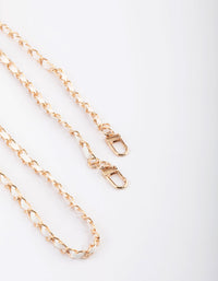 White Faux Leather & Chain Crossbody Phone Strap - link has visual effect only