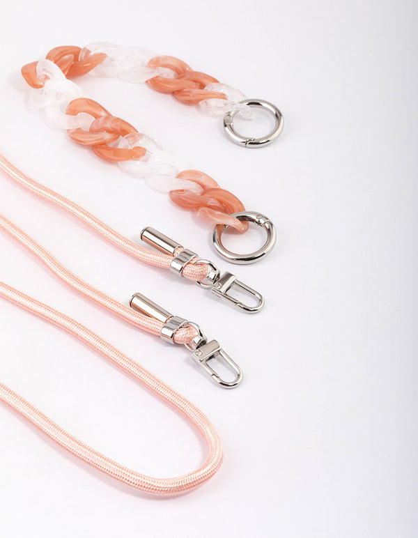 Blush Crossbody & Wrist Phone Strap Pack