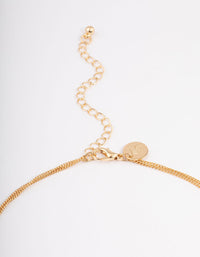Gold Plated Rose Quartz Double Layer Y-Necklace - link has visual effect only