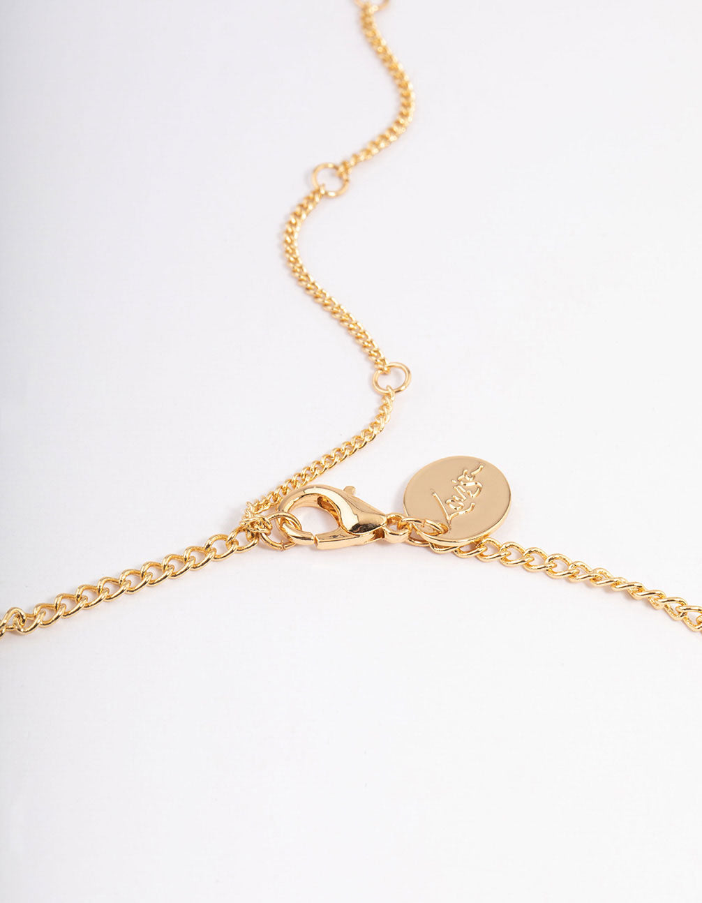Gold Plated Freshwater Pearl Charm FOB Charm Necklace