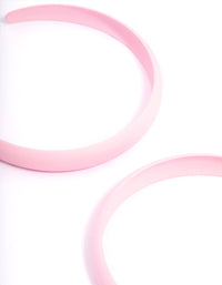 Pink Coated Rubber Hoop Earrings 60mm - link has visual effect only