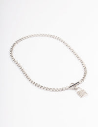 Silver Locket Pendant Necklace - link has visual effect only