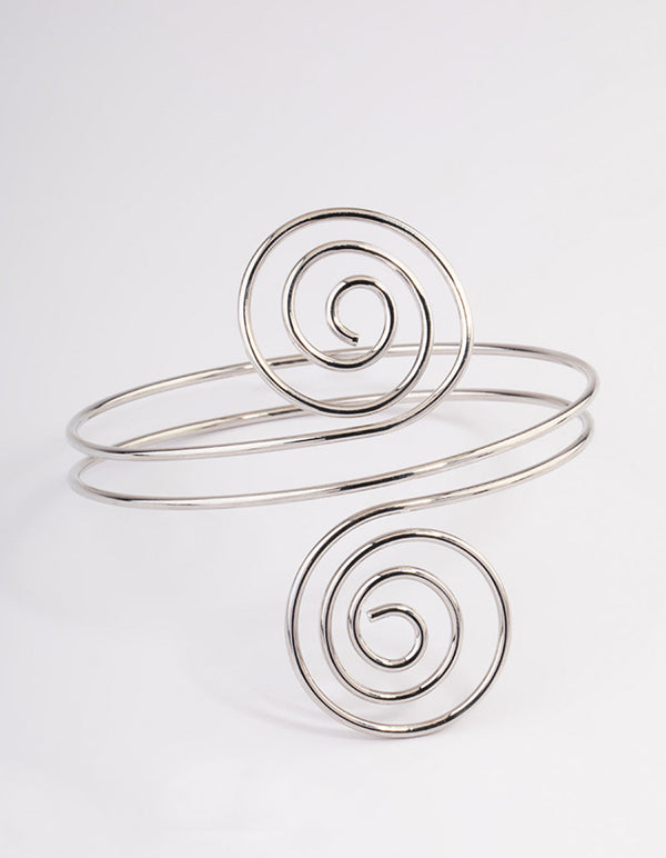 Silver Swirl Arm Cuff