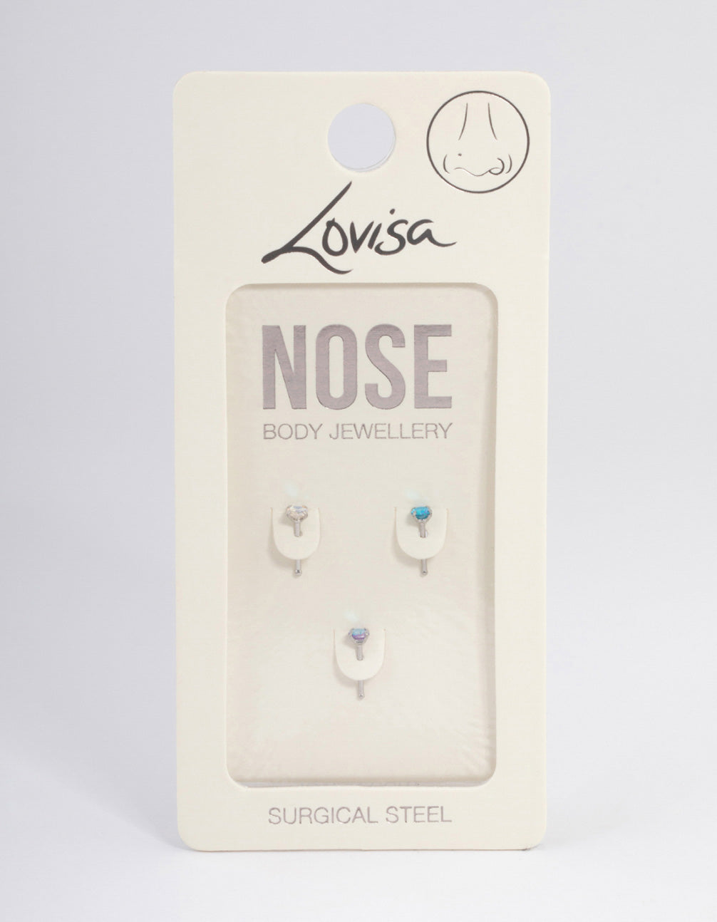 Surgical Steel Colourful Nose Pack