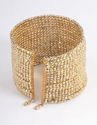 Gold Small Beaded Wrist Cuff - link has visual effect only