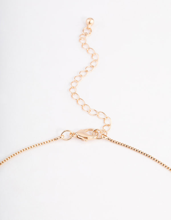 Gold Cubic Zirconia V Shape Jewellery Set