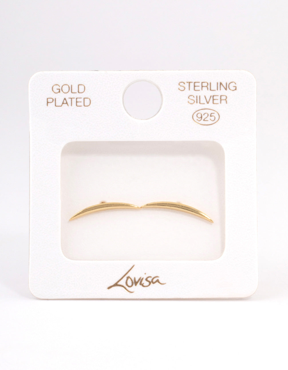 Gold Plated Sterling Silver Climber Earrings