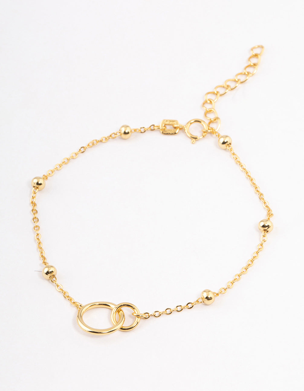 Gold Plated Sterling Silver Linked Circle Bracelet