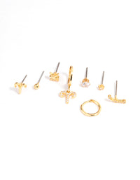 Gold Plated Aries Star Sign Ear Stackers - link has visual effect only