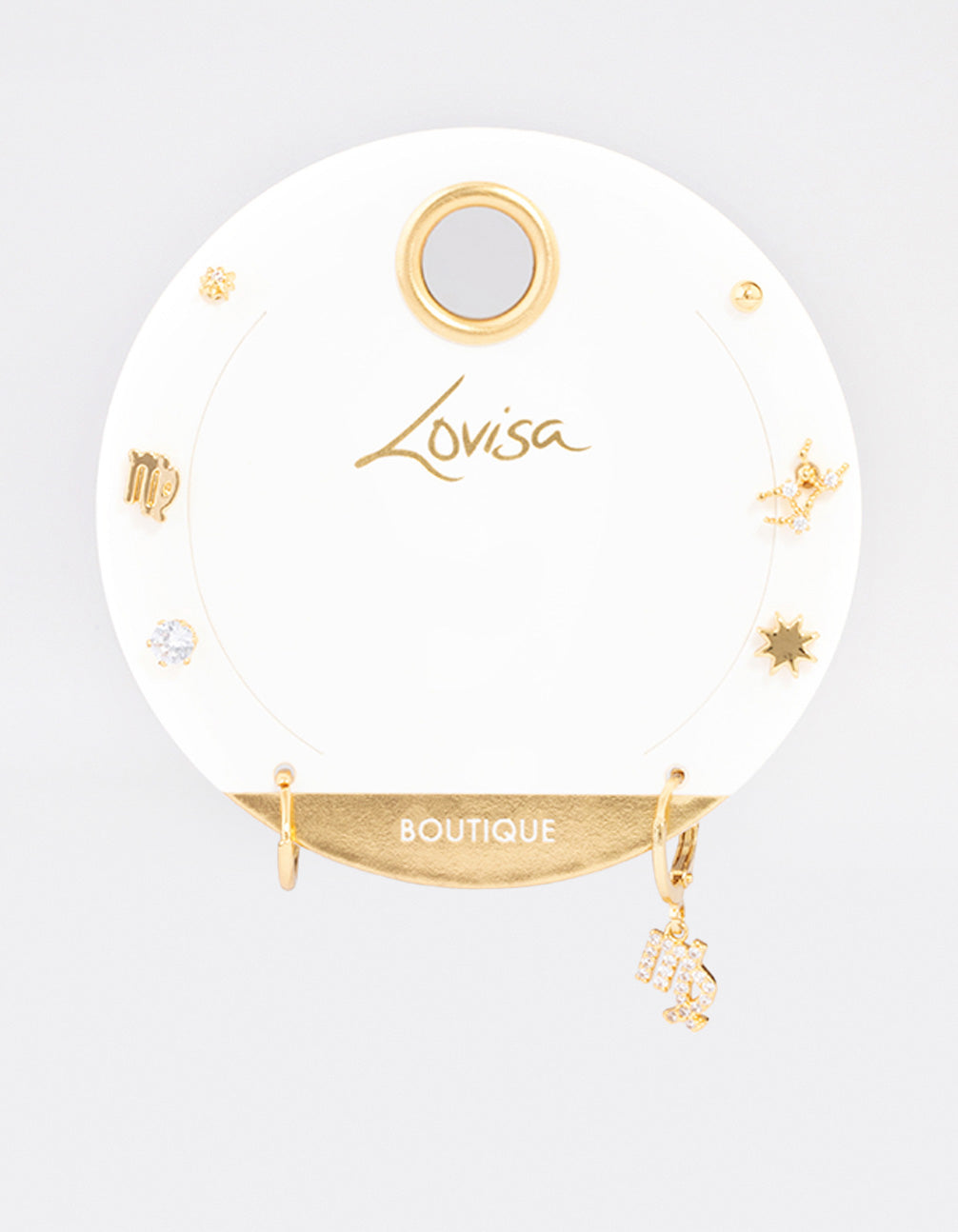 Gold Plated Virgo Star Sign Ear Stackers