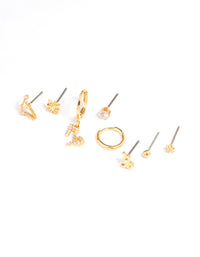 Gold Plated Capricorn Star Sign Ear Stackers - link has visual effect only