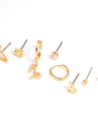 Gold Plated Capricorn Star Sign Ear Stackers - link has visual effect only