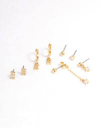 Letter 'E' Gold Plated Initial Ear Stacker - link has visual effect only