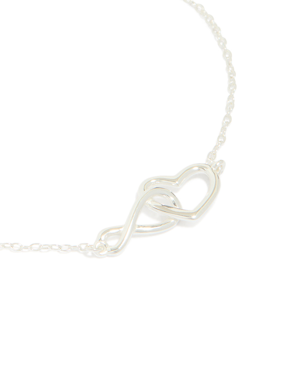 Sterling Silver Heart & Infinity Bracelet