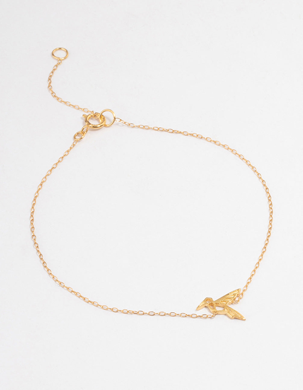 Gold Plated Sterling Silver Origami Bird Bracelet