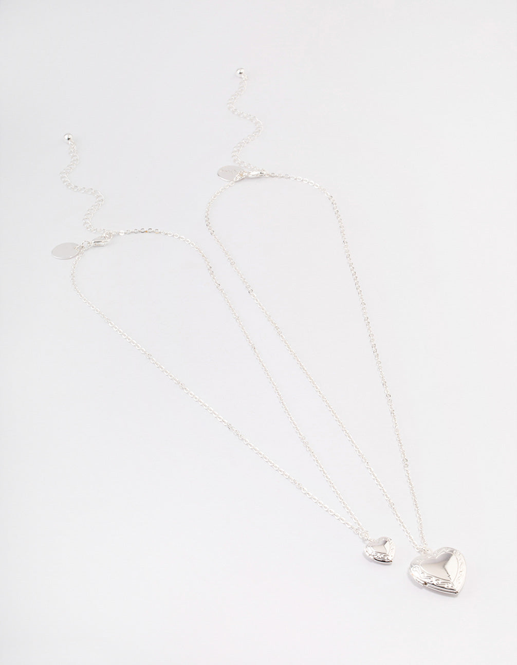 Silver Plated Heart Locket Necklace Pack