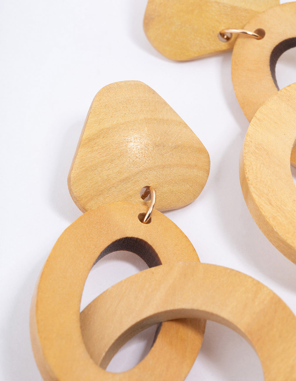 Wood Double Loop Earrings