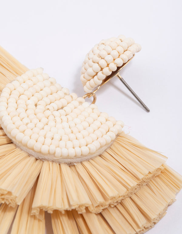 Raffia Fanned Drop Earrings